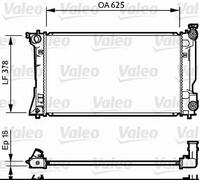 Radiatore Alette di raffreddamento saldate 734712 VALEO per TOYOTA AVENSIS