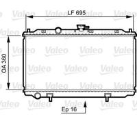Radiatore Alette di raffreddamento saldate 734736 VALEO per NISSAN VW SEAT