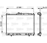 Radiatore Alette di raffreddamento saldate 735202 VALEO per MITSUBISHI