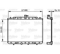 Radiatore Alette di raffreddamento saldate 735205 VALEO per NISSAN X-TRAIL II