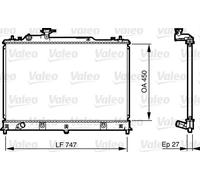 VALEO Radiatore motore 735577 con alette saldate per MAZDA CX-7