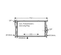 PRASCO BW2542 Radiatore motore