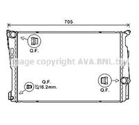 AVA COOLING SYSTEMS BW2546 Radiatore motore
