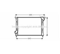 Radiatore Alette di raffreddamento saldate BWA2307 AVA QUALITY COOLING per MINI
