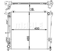 Radiatore Alette di raffreddamento saldate CR 1404 000P MAHLE per KIA PRO CEE'D