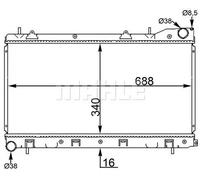 Radiatore Alette di raffreddamento saldate CR 1561 000S MAHLE per SUBARU
