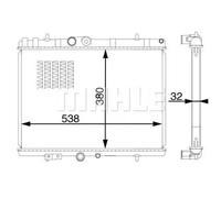 Radiatore Alette di raffreddamento saldate CR 1600 000S MAHLE per CITROËN DS