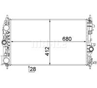 Mahle Original Radiatore motore CR 1782 000S Alette saldate, refrigerante BEHR per OPEL