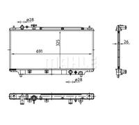 MAHLE CR 183 000S Radiatore motore