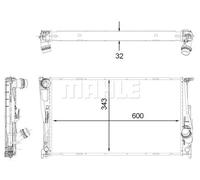 MAHLE ORIGINAL CR 1923 000P Radiatore motore