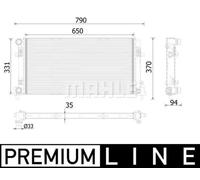 MAHLE ORIGINAL CR 2222 000P Radiatore motore