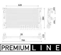 Radiatore Alette di raffreddamento saldate CR 2324 000P MAHLE per BMW 7 8 Coupé