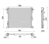 Radiatore, raffreddamento motore MAHLE CR 2599 000P