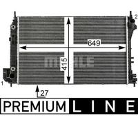 Radiatore Alette di raffreddamento saldate CR 26 000P MAHLE per SAAB CADILLAC