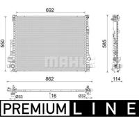MAHLE ORIGINAL CR 2607 000P Radiatore motore