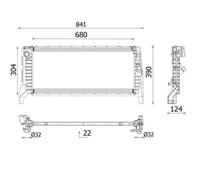 Radiatore Alette di raffreddamento saldate CR 2748 000P MAHLE per BMW MINI