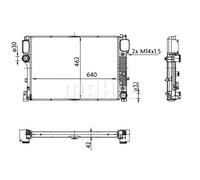 MAHLE ORIGINAL CR 38 000S Radiatore motore