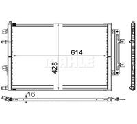 Radiatore Alette di raffreddamento saldate CR 868 000P MAHLE per AUDI A8 D4