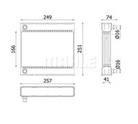 Radiatore Alette di raffreddamento saldate CR 926 000P MAHLE per MERCEDES-BENZ