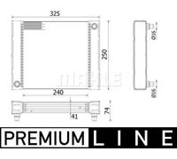 Radiatore Alette di raffreddamento saldate CR 940 000P MAHLE per BMW 6 Cabriolet