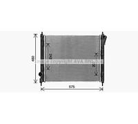 Radiatore Alette di raffreddamento saldate DN2470 AVA QUALITY COOLING per NISSAN