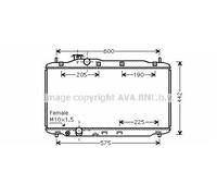 Radiatore Alette di raffreddamento saldate HD2189 AVA QUALITY COOLING per HONDA