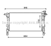 AVA COOLING SYSTEMS HY2242 Radiatore motore