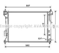 Radiatore Alette di raffreddamento saldate HY2428 AVA QUALITY COOLING
