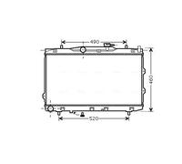 AVA COOLING SYSTEMS KAA2074 Radiatore motore