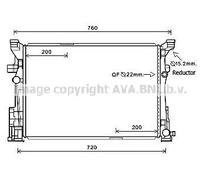 AVA Quality Cooling Radiatore 2465001203 Mercedes Benz A/B/CLA/GLA dal 2012 Cambio manuale