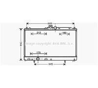 AVA COOLING SYSTEMS MT2195 Radiatore motore