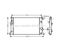 Radiatore Alette di raffreddamento saldate MZ2183 AVA QUALITY COOLING per MAZDA