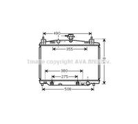 Radiatore Alette di raffreddamento saldate MZ2212 AVA QUALITY COOLING per MAZDA
