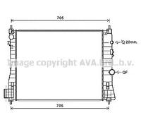 Radiatore Alette di raffreddamento saldate OL2665 AVA QUALITY COOLING per OPEL