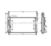 AVA Quality Cooling Radiatore OLA2424 - Raffreddamento motore per Chevrolet e Opel