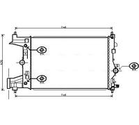 AVA COOLING SYSTEMS OLA2545 Radiatore motore