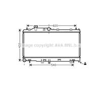 AVA QUALITY COOLING Radiatore Acqua Alette Saldato per Subaru Forester Sh