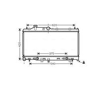 AVA QUALITY COOLING Radiatore Acqua Alette Saldato per Subaru Forester Sh _