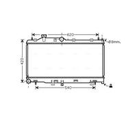 AVA COOLING SYSTEMS SUA2072 Radiatore motore