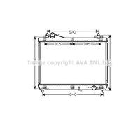 Radiatore Alette di raffreddamento saldate SZ2103 AVA QUALITY COOLING per SUZUKI