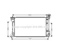 AVA COOLING SYSTEMS TO2293 Radiatore motore