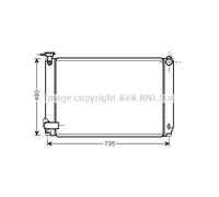 AVA COOLING SYSTEMS TO2462 Radiatore motore