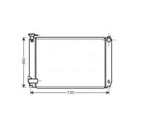 AVA COOLING SYSTEMS TO2463 Radiatore motore