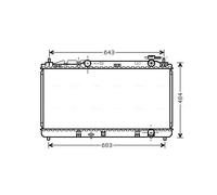 AVA COOLING SYSTEMS TO2598 Radiatore motore