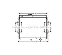 AVA COOLING SYSTEMS TOA2642 Radiatore motore
