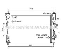 AVA QUALITY COOLING Radiatore motore ALA2119 610x408x26 mm alette saldate