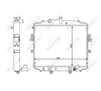 Radiatore Alluminio Saldato Adatto A per Hyundai H100 08/2003-10/2006 - NRF