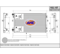 Radiatore AUDI A3 8V1,8VK 2.0 TDI 135kw 13-