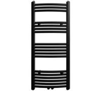 Radiatore Centrale Portasciugamano Curvo Nero 500 x 1160 mm