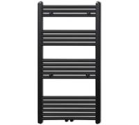 Radiatore Centrale Portasciugamano Dritto Nero 600 x 1160 mm